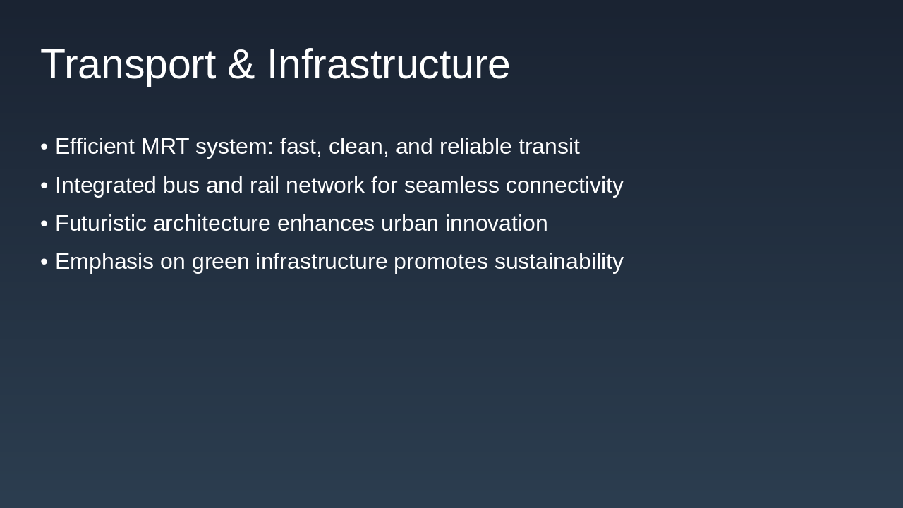Slide 7 - Transport & Infrastructure
