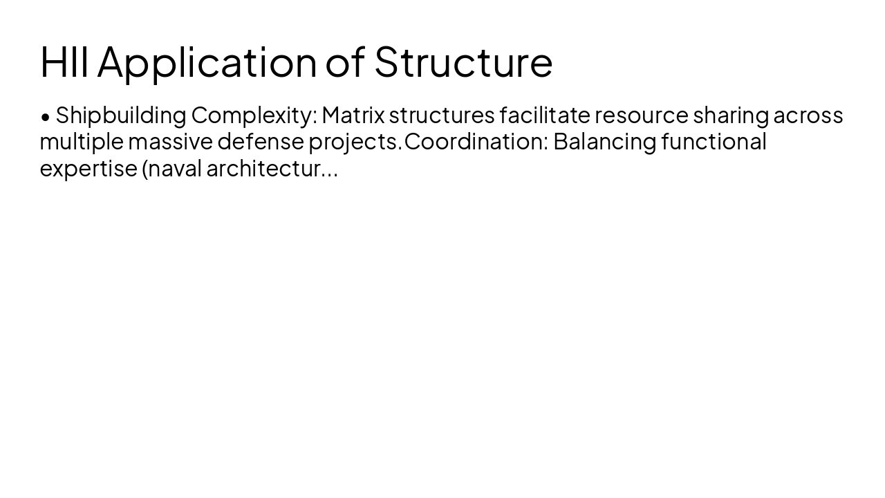 Slide 17 - HII Application of Structure