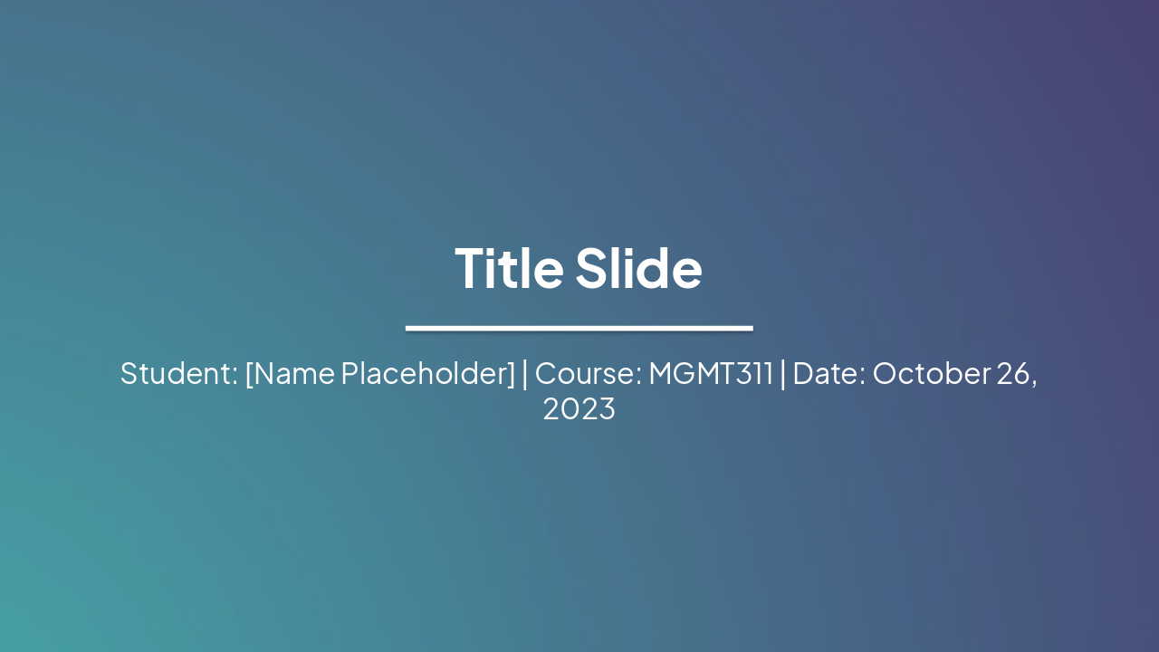 Slide 1 - Title Slide