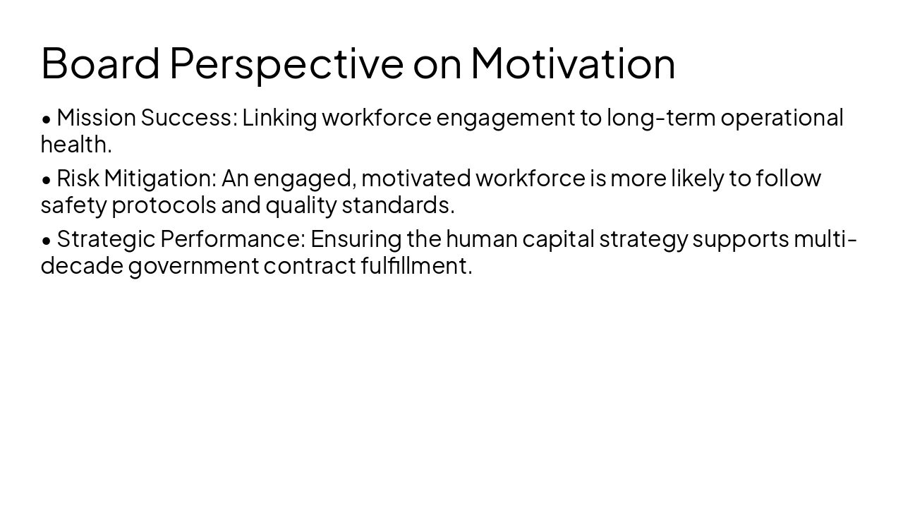 Slide 6 - Board Perspective on Motivation