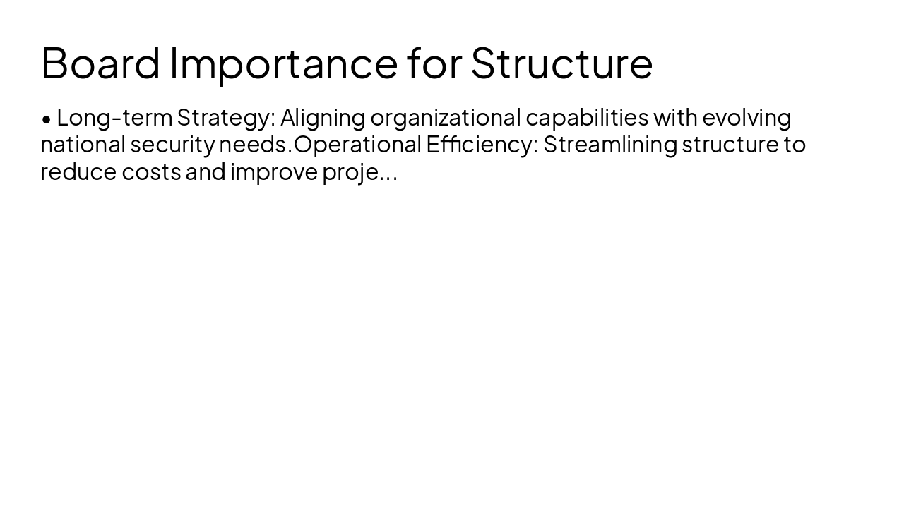 Slide 18 - Board Importance for Structure