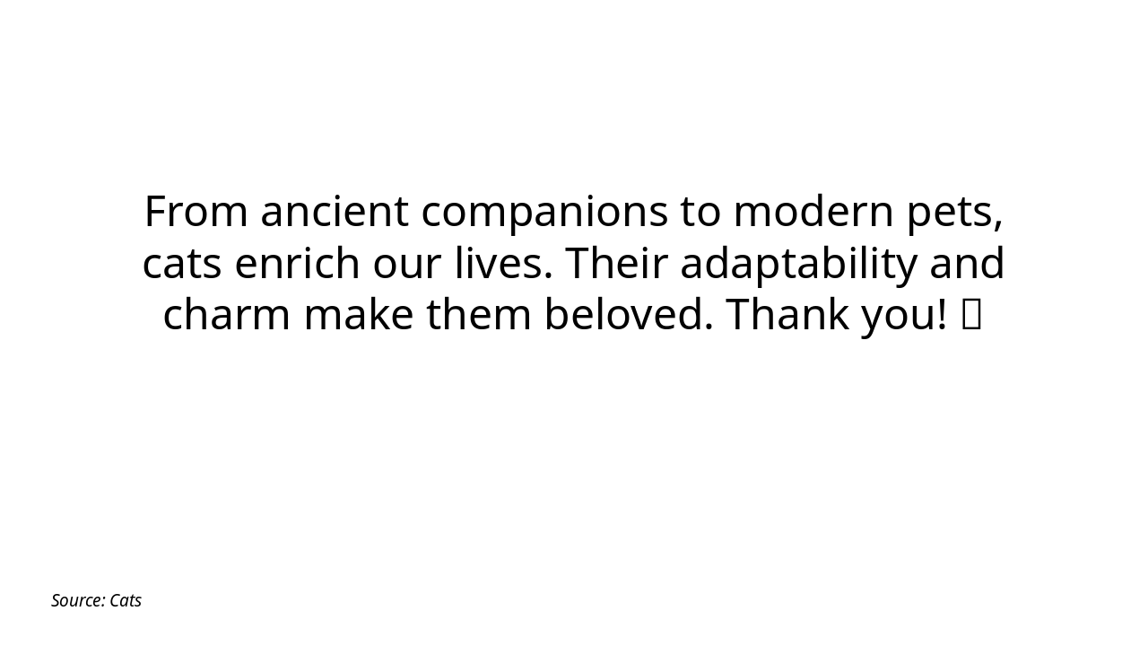 Slide 9 - Conclusion: Cats in Our World