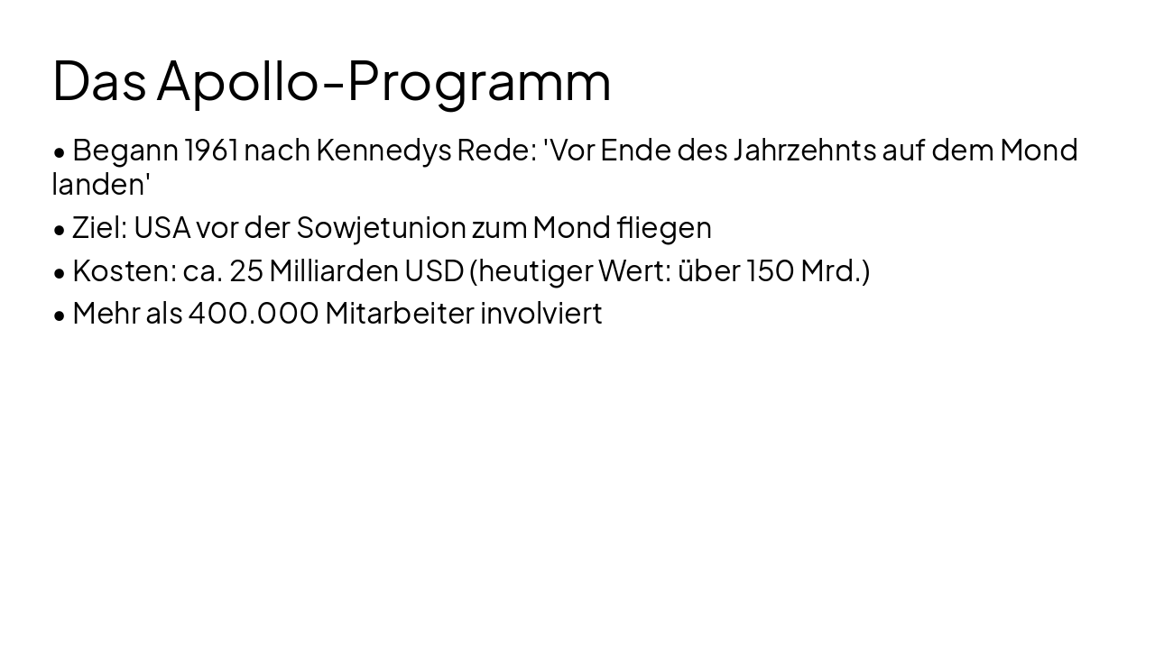 Slide 4 - Das Apollo-Programm