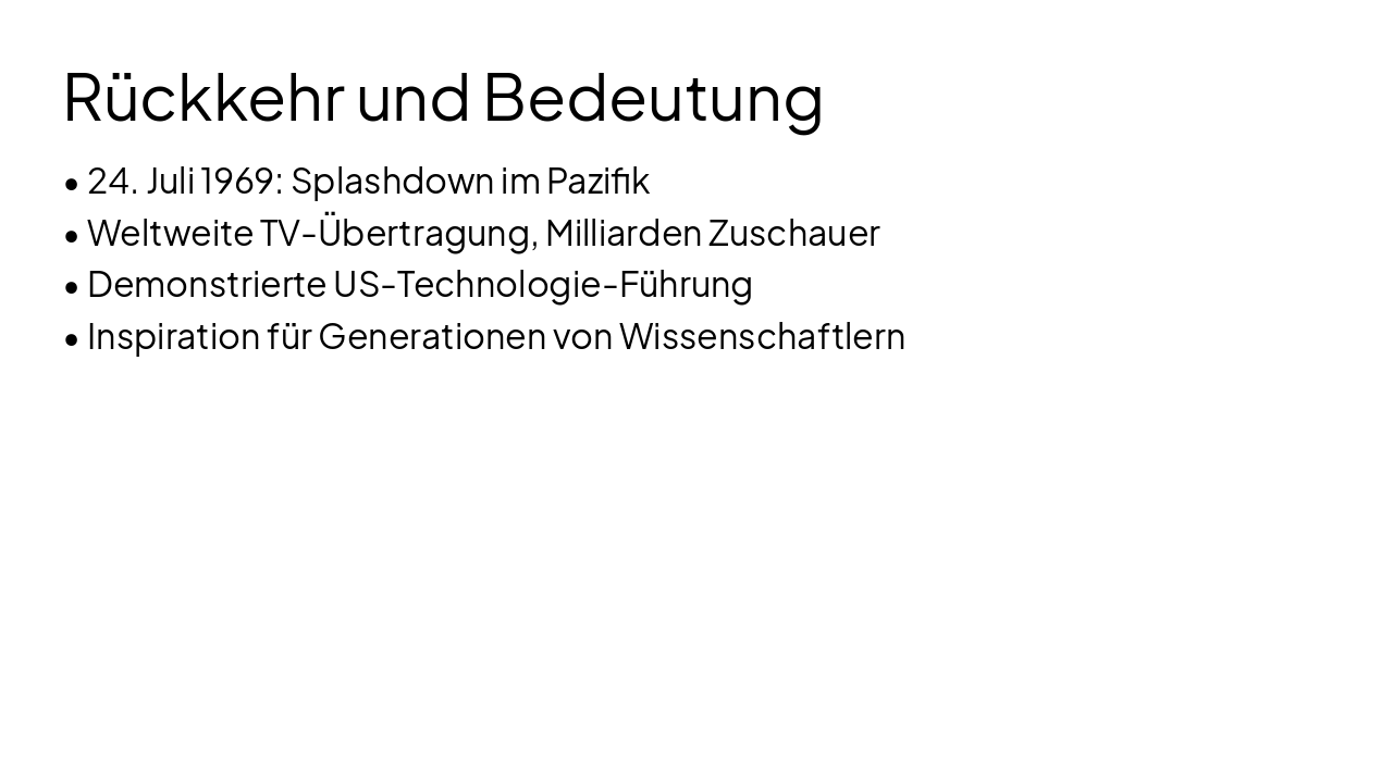 Slide 12 - Rückkehr und Bedeutung
