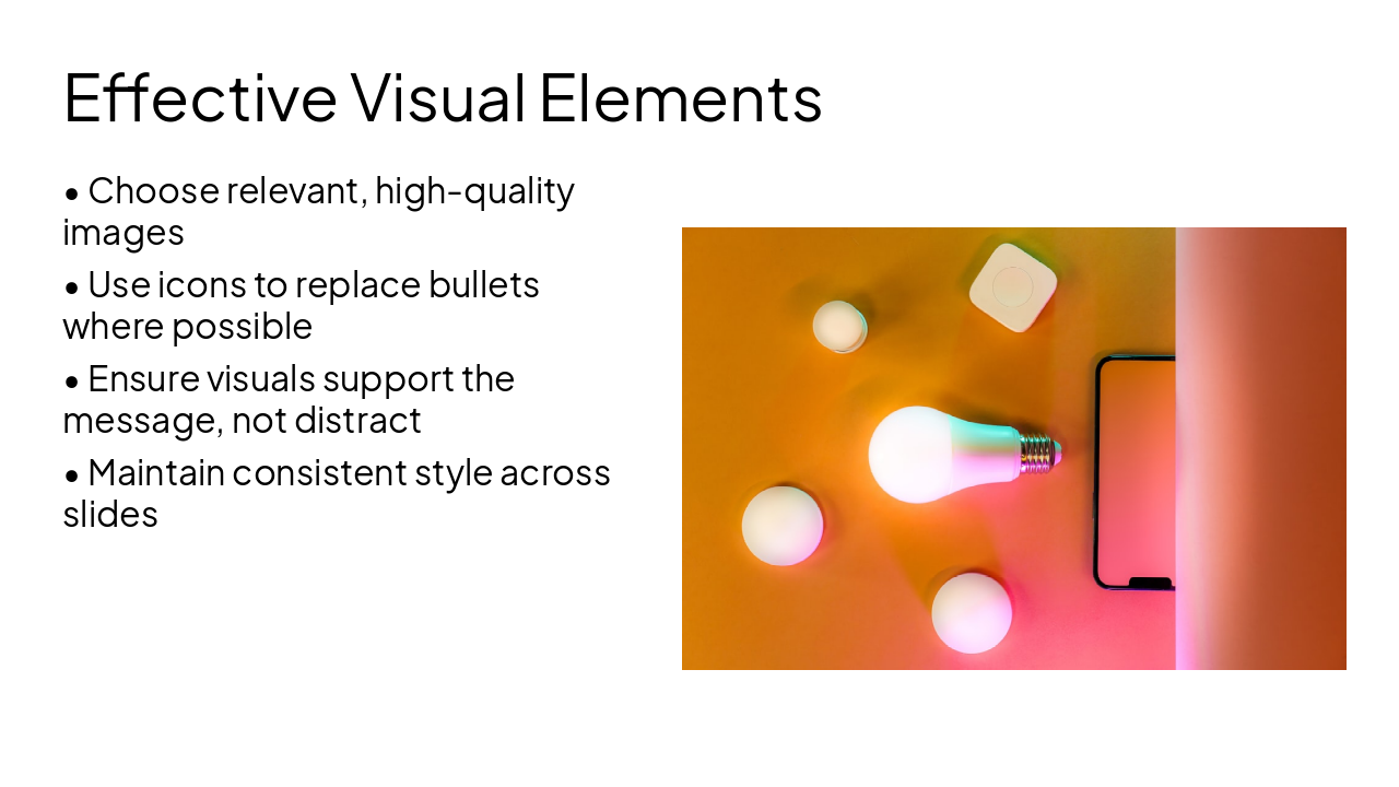 Slide 6 - Effective Visual Elements