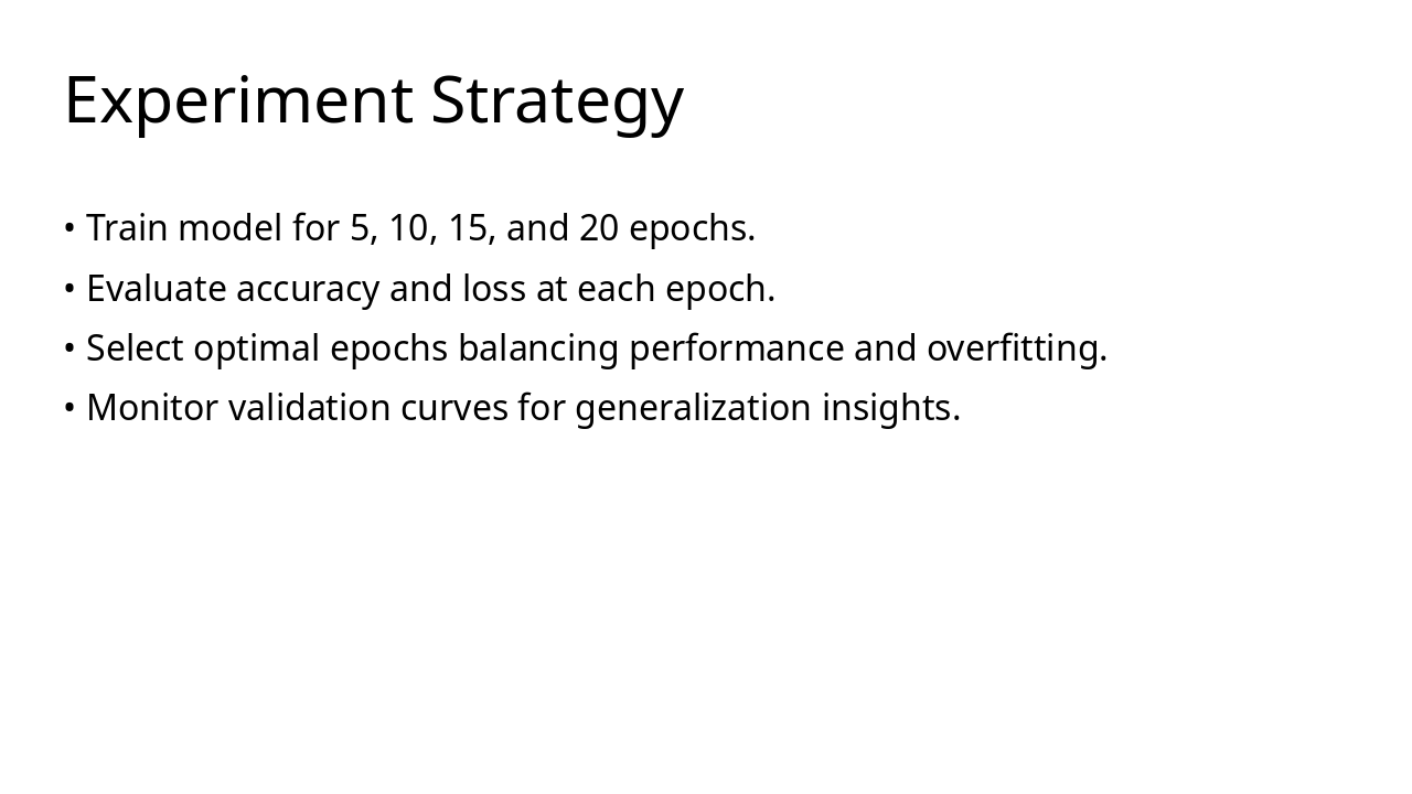 Slide 9 - Experiment Strategy