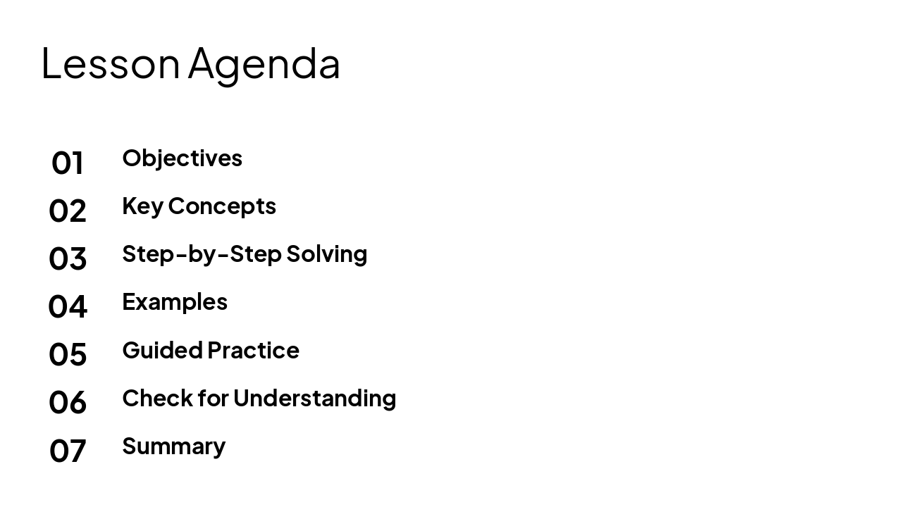 Slide 2 - Lesson Agenda