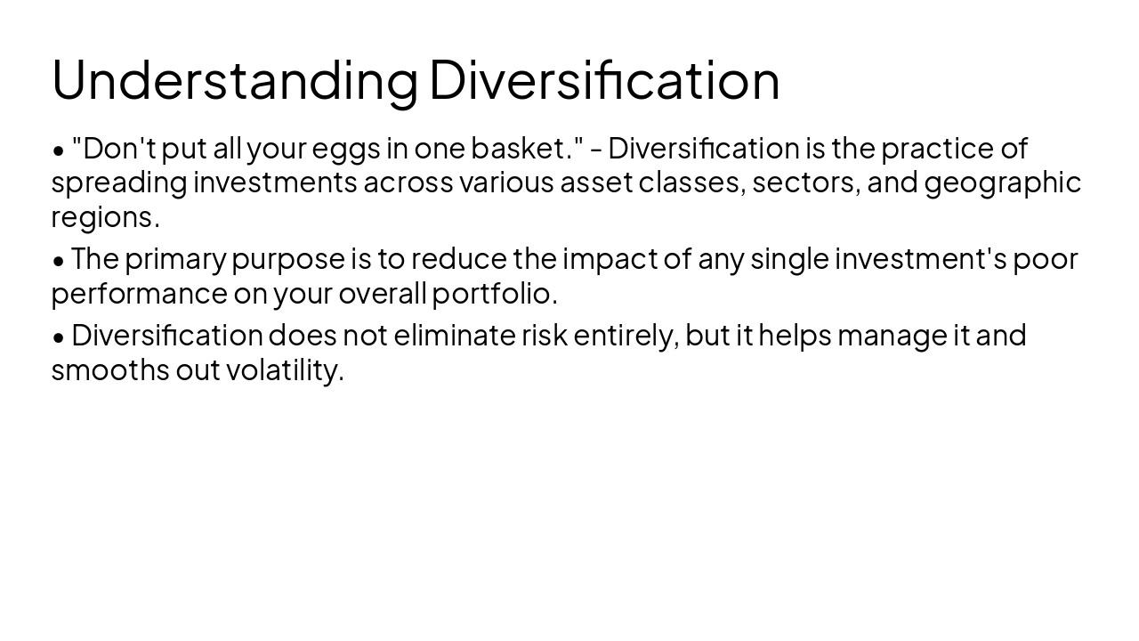 Slide 7 - Understanding Diversification