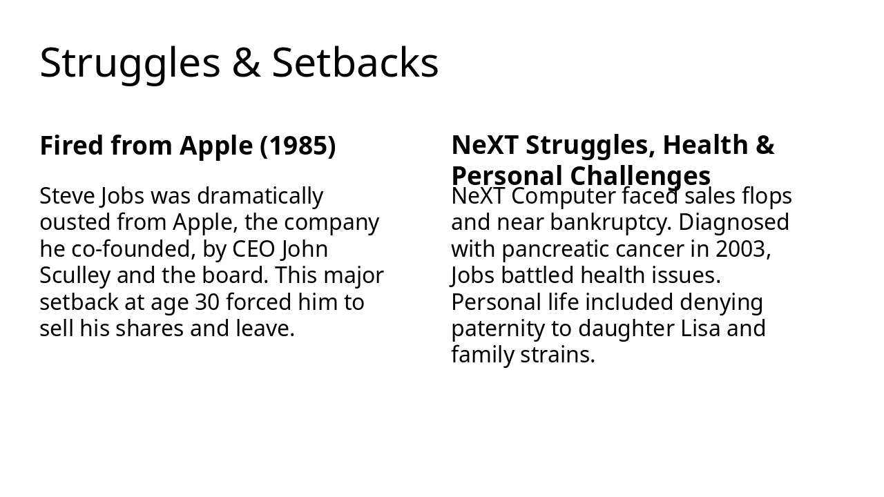 Slide 5 - Struggles & Setbacks