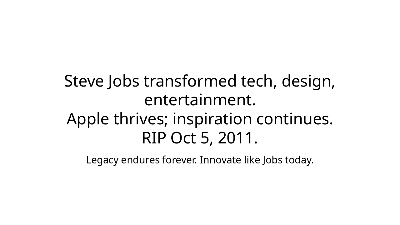 Slide 10 - Enduring Legacy