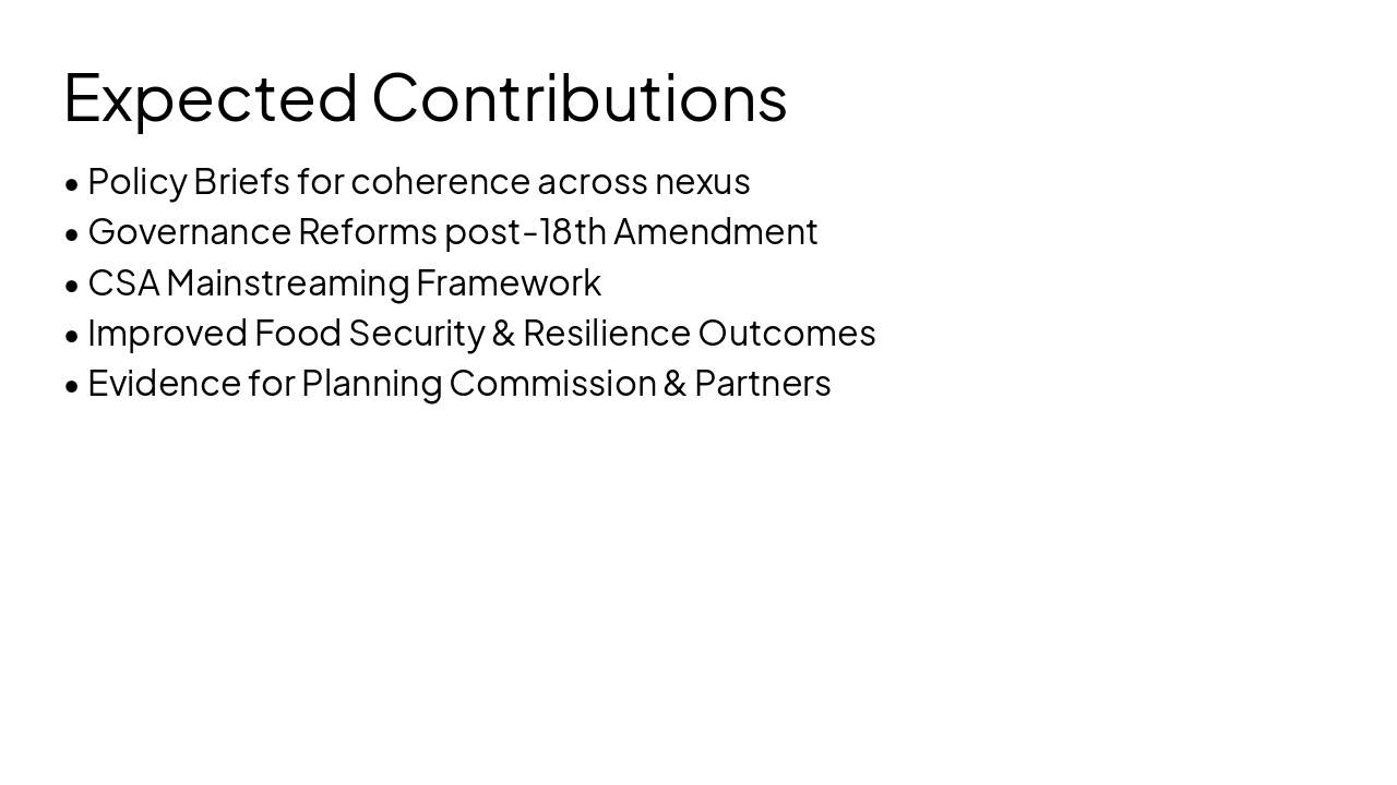 Slide 10 - Expected Contributions