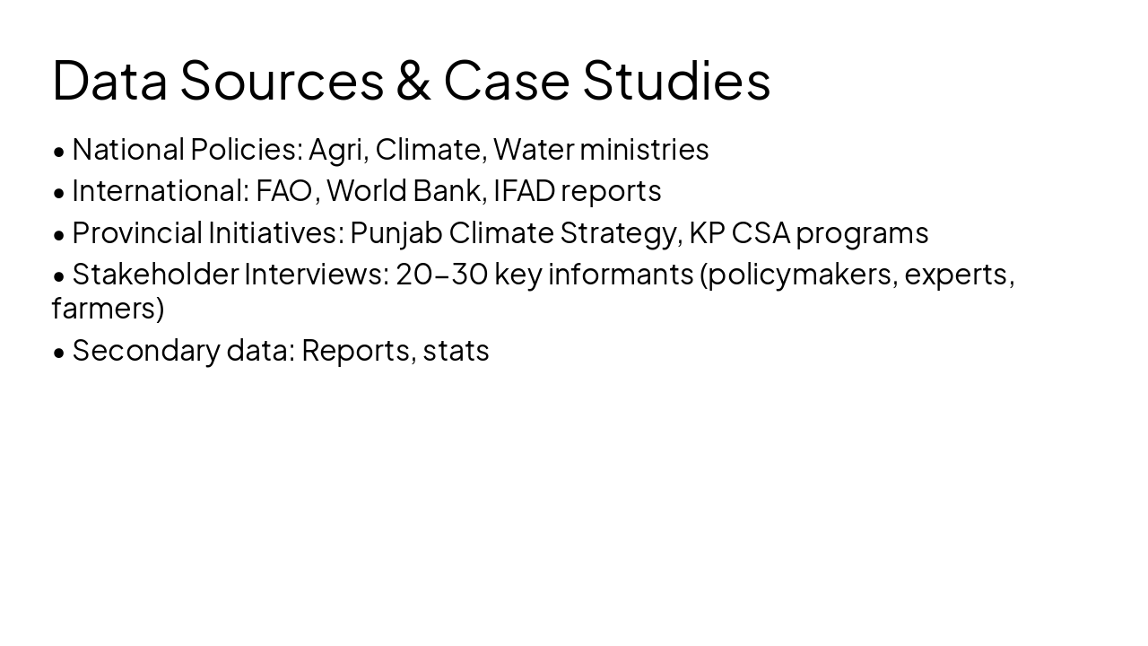 Slide 9 - Data Sources & Case Studies