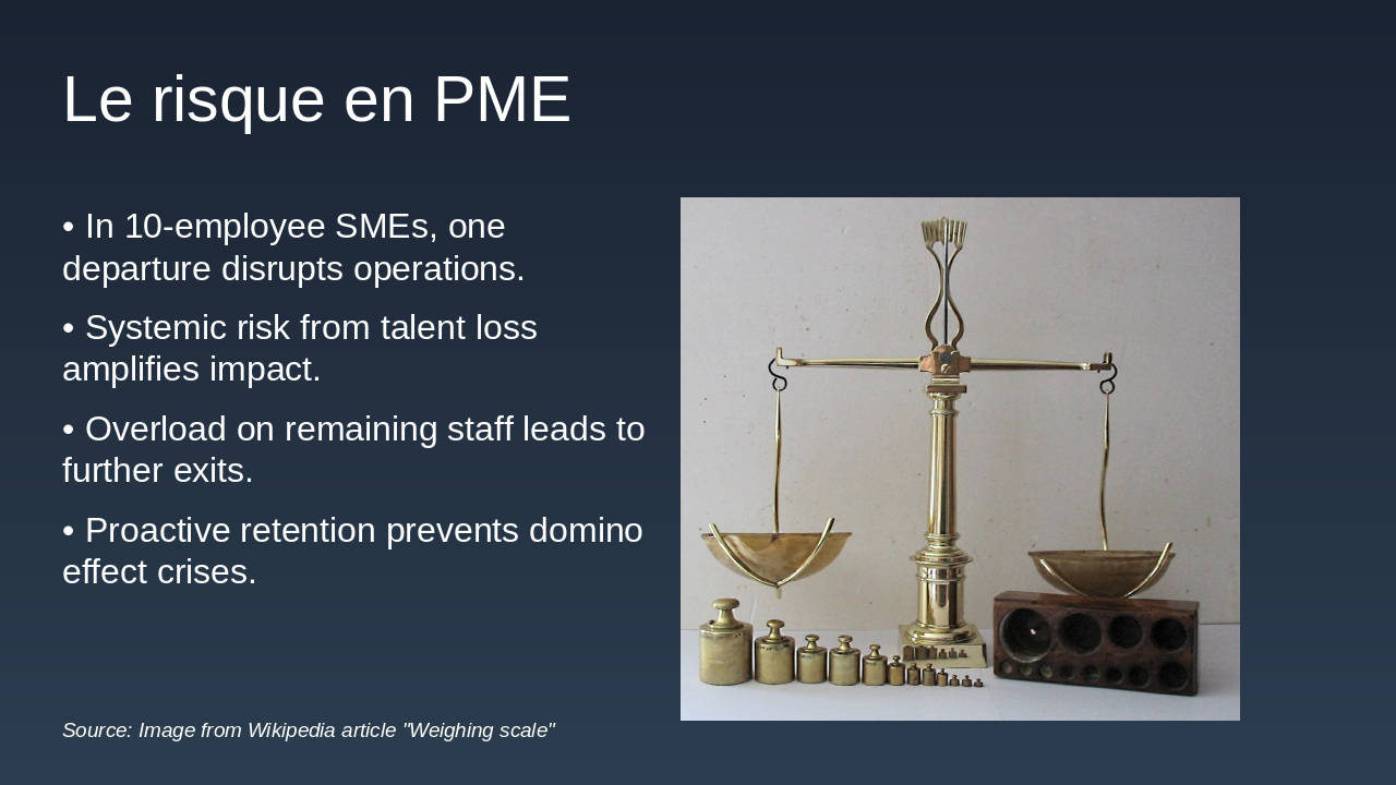 Slide 10 - Le risque en PME