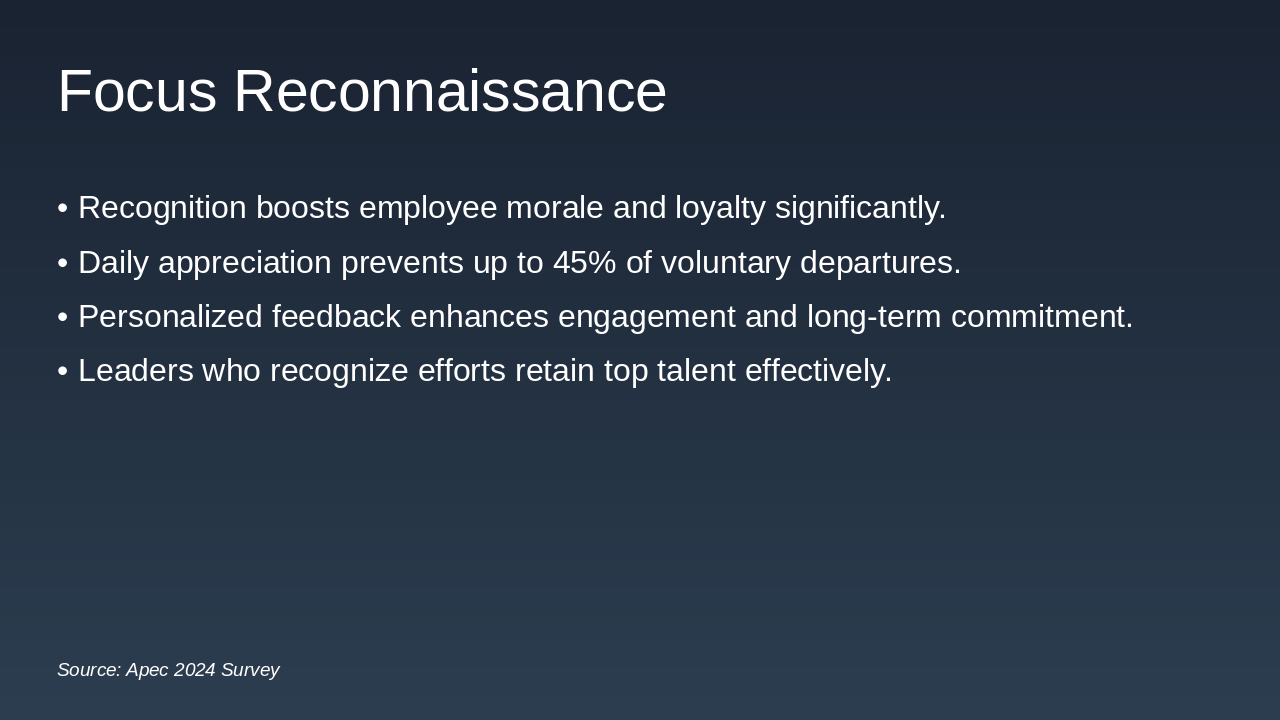 Slide 15 - Focus Reconnaissance
