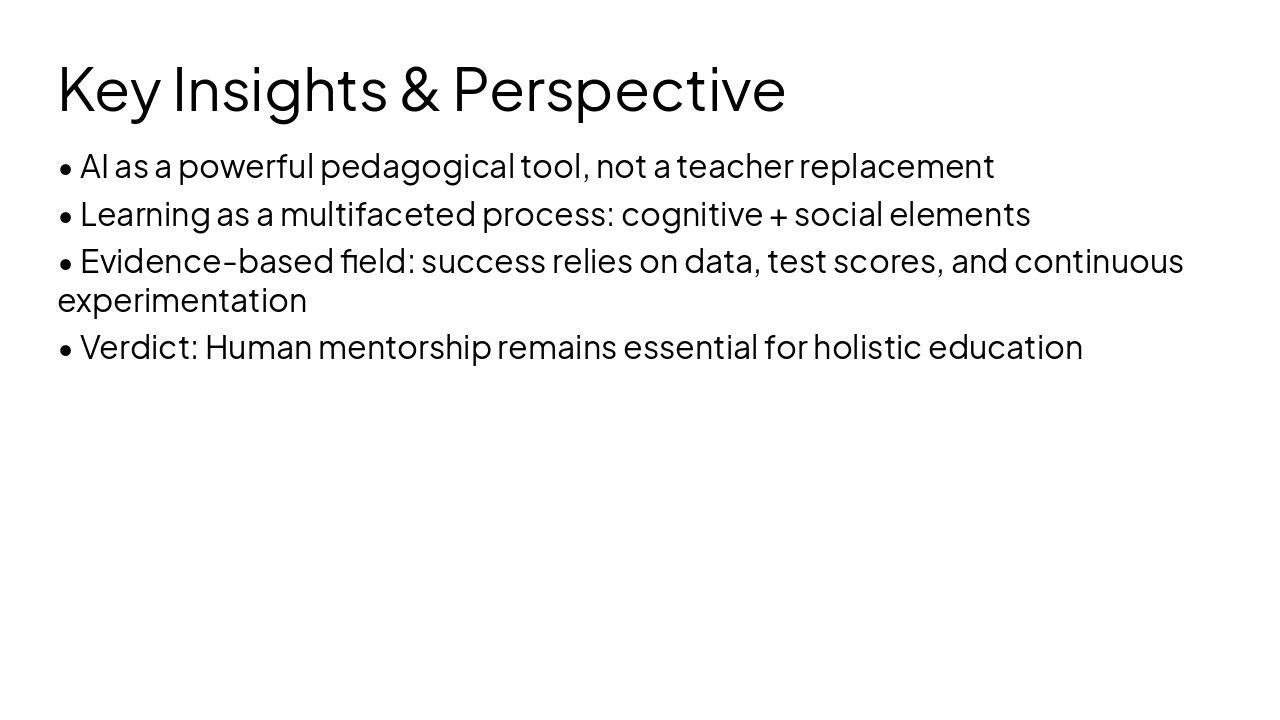 Slide 5 - Key Insights & Perspective