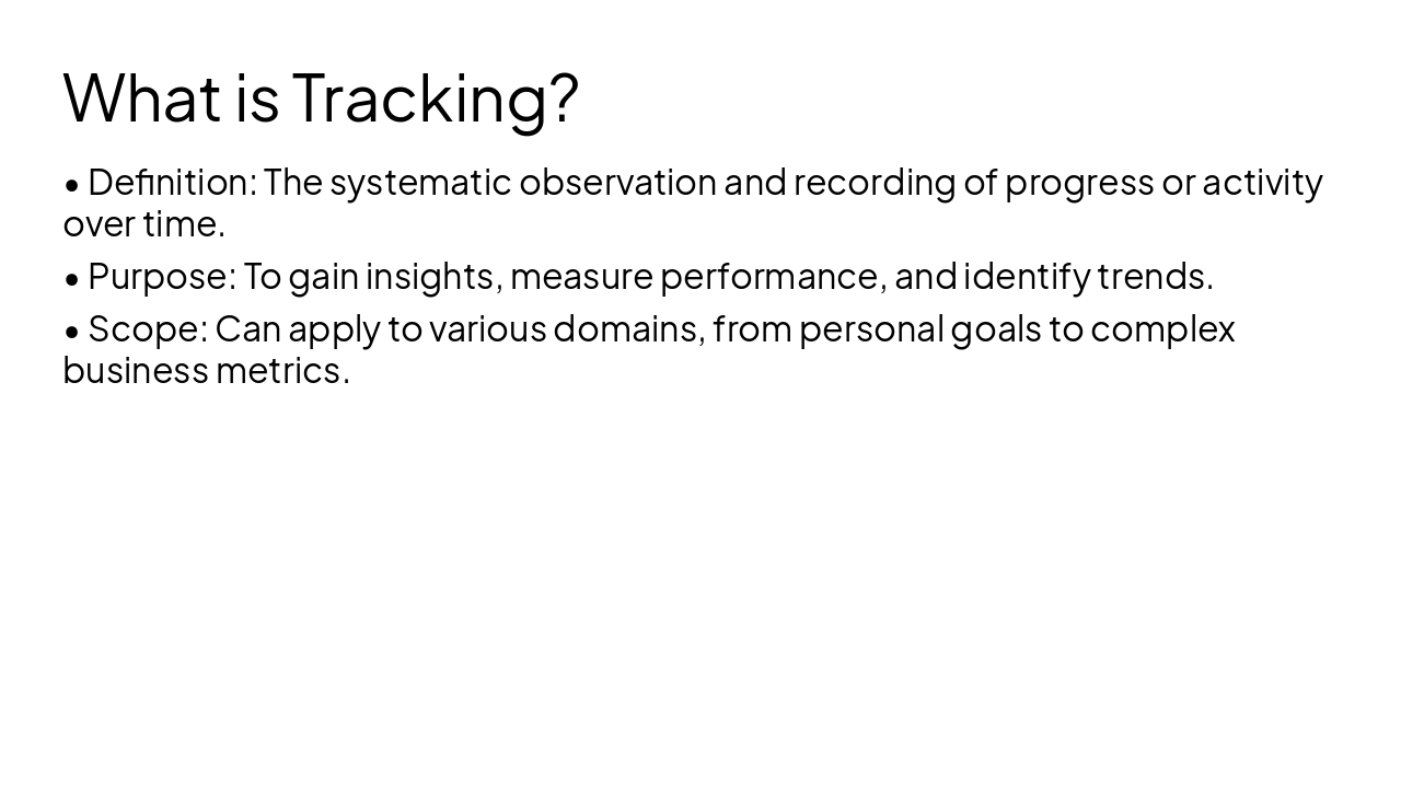 Slide 3 - What is Tracking?