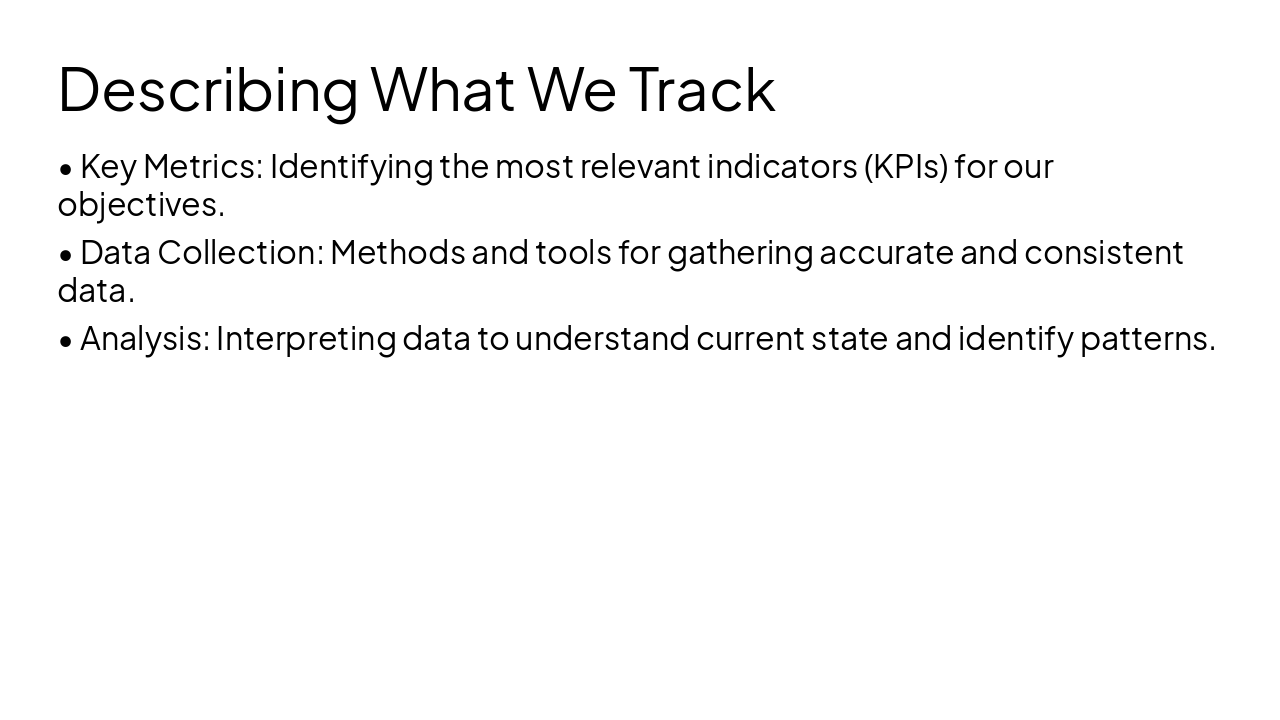 Slide 4 - Describing What We Track
