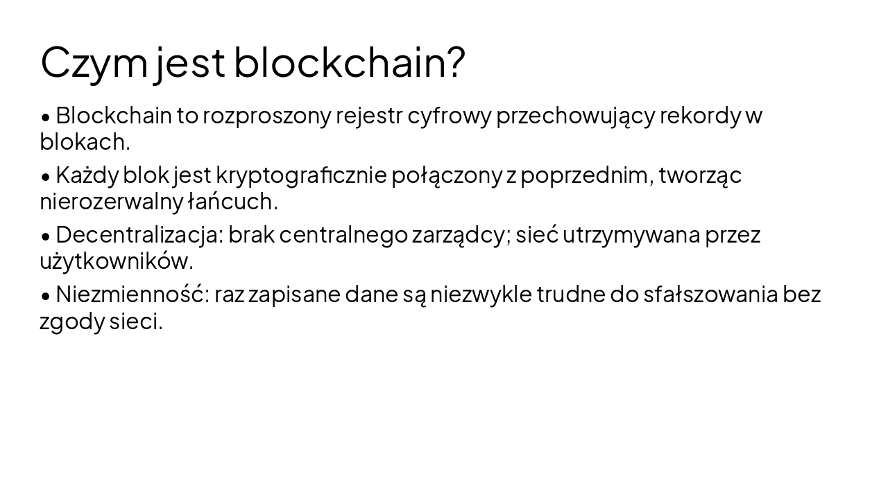 Slide 4 - Czym jest blockchain?