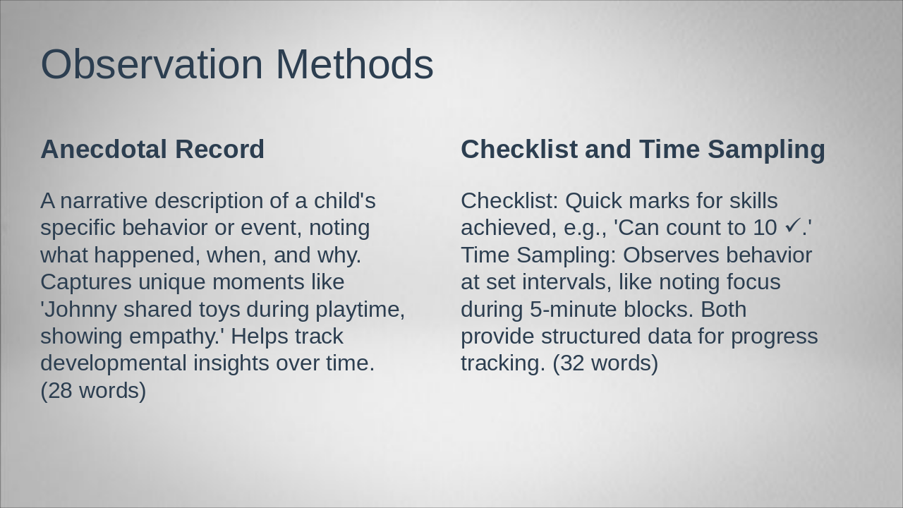 Slide 6 - Observation Methods
