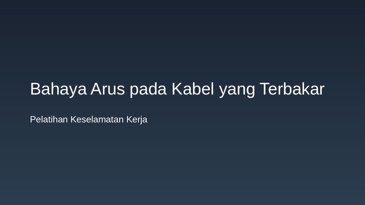 Dangers of Overcurrent in Burnt Cables