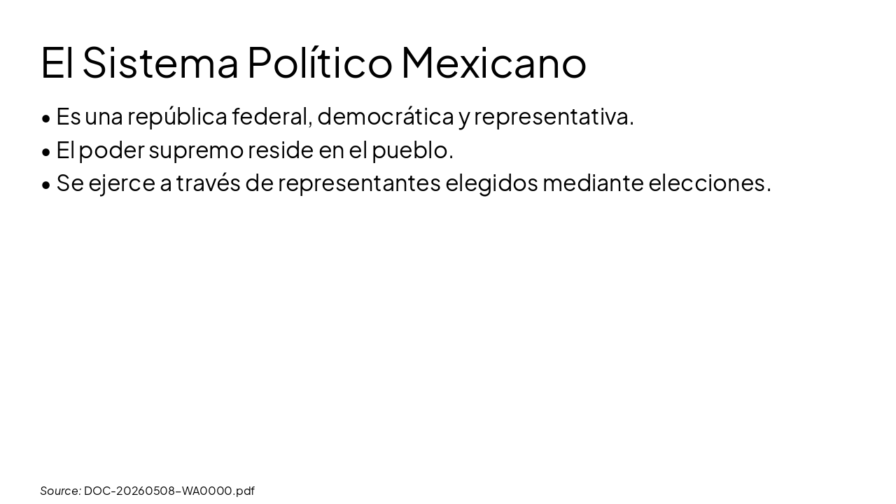 Slide 4 - El Sistema Político Mexicano