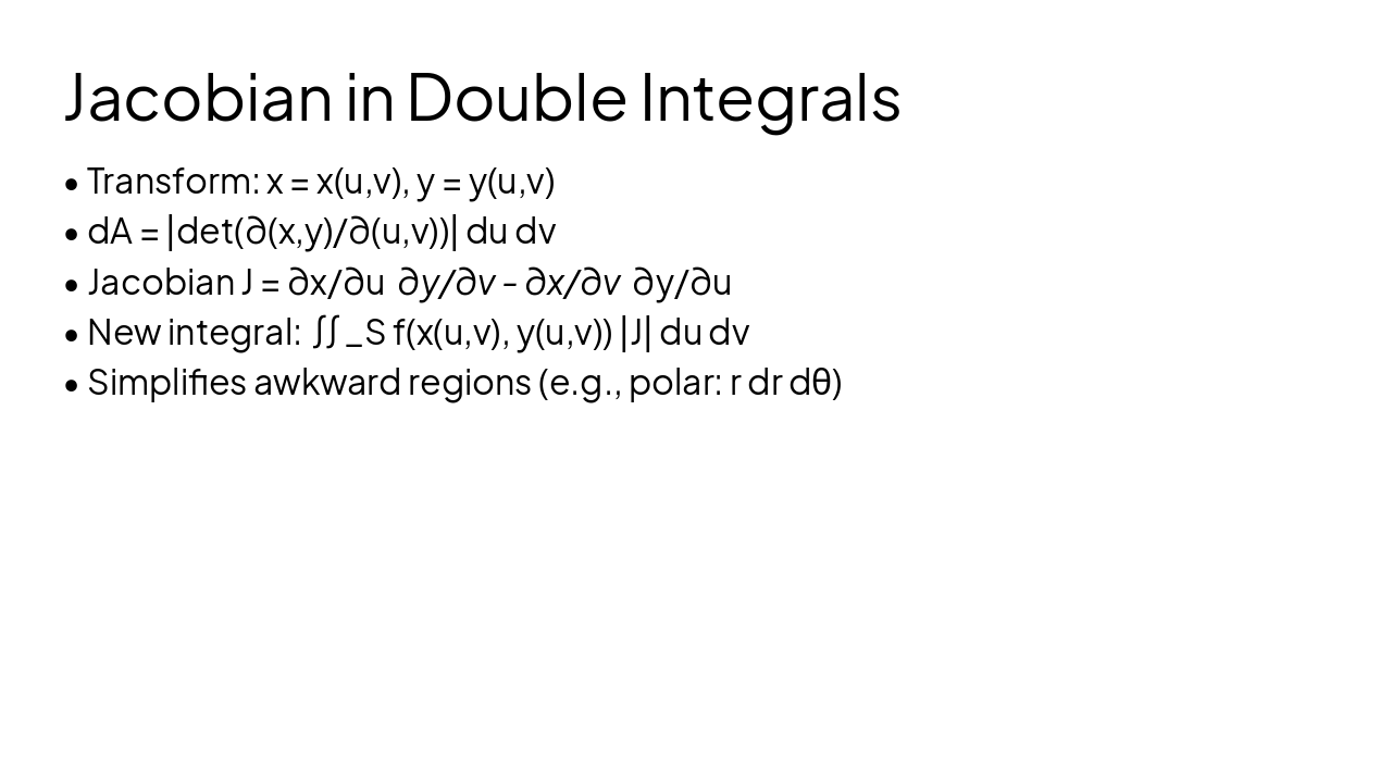 Slide 7 - Jacobian in Double Integrals