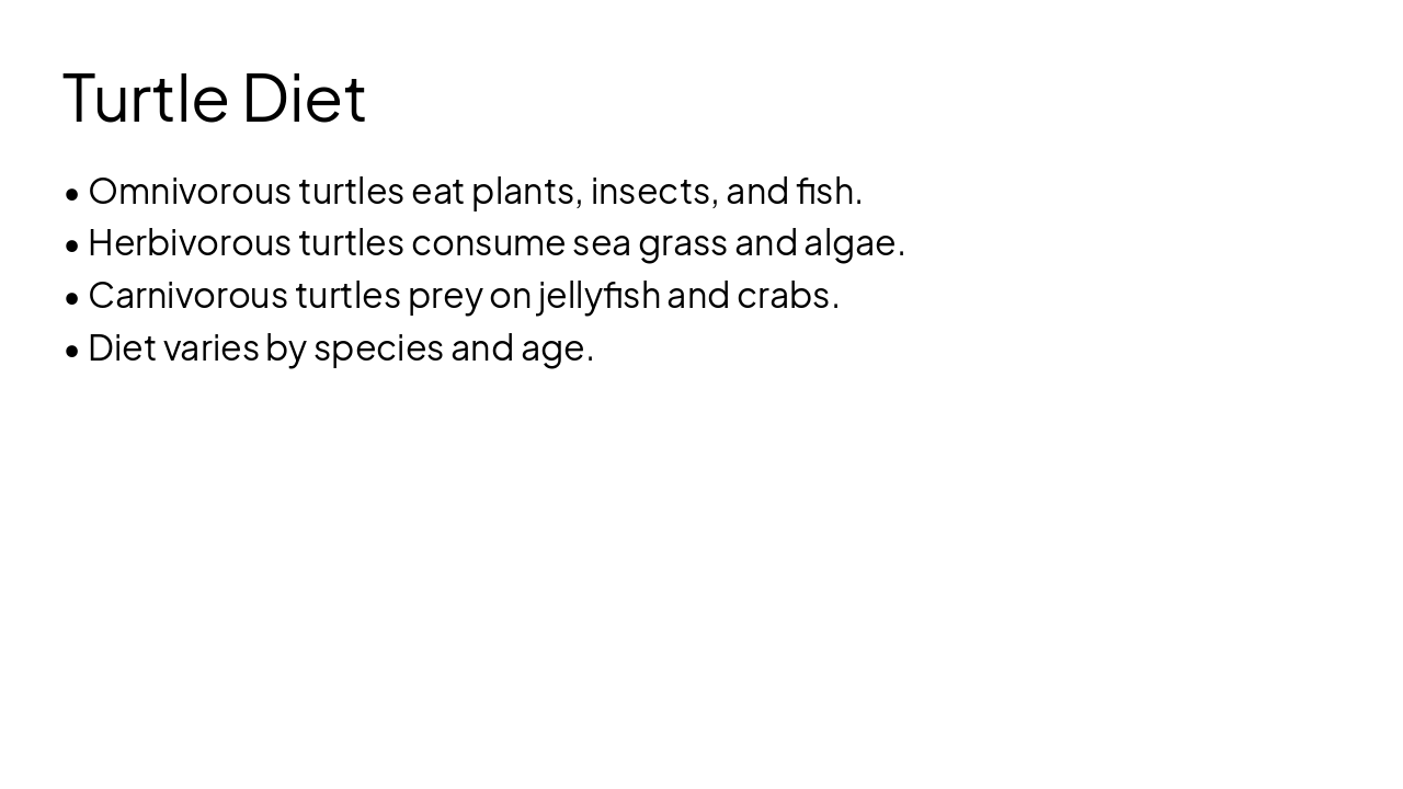 Slide 5 - Turtle Diet