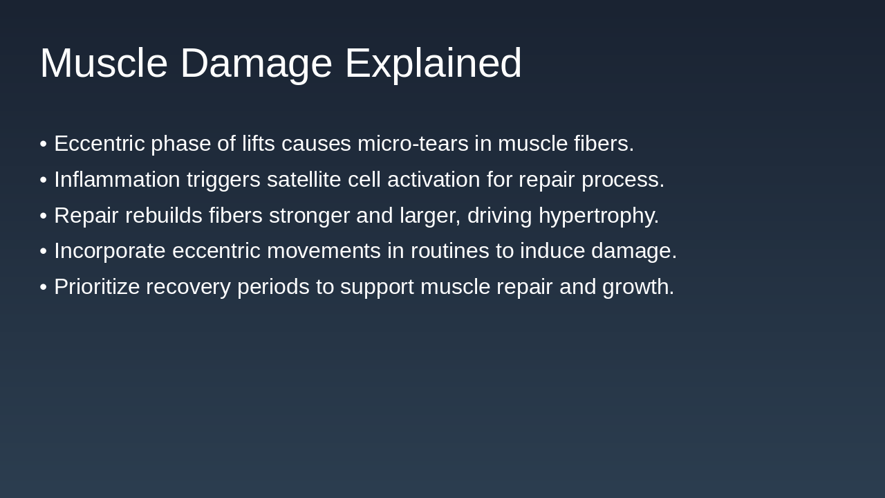 Slide 10 - Muscle Damage Explained
