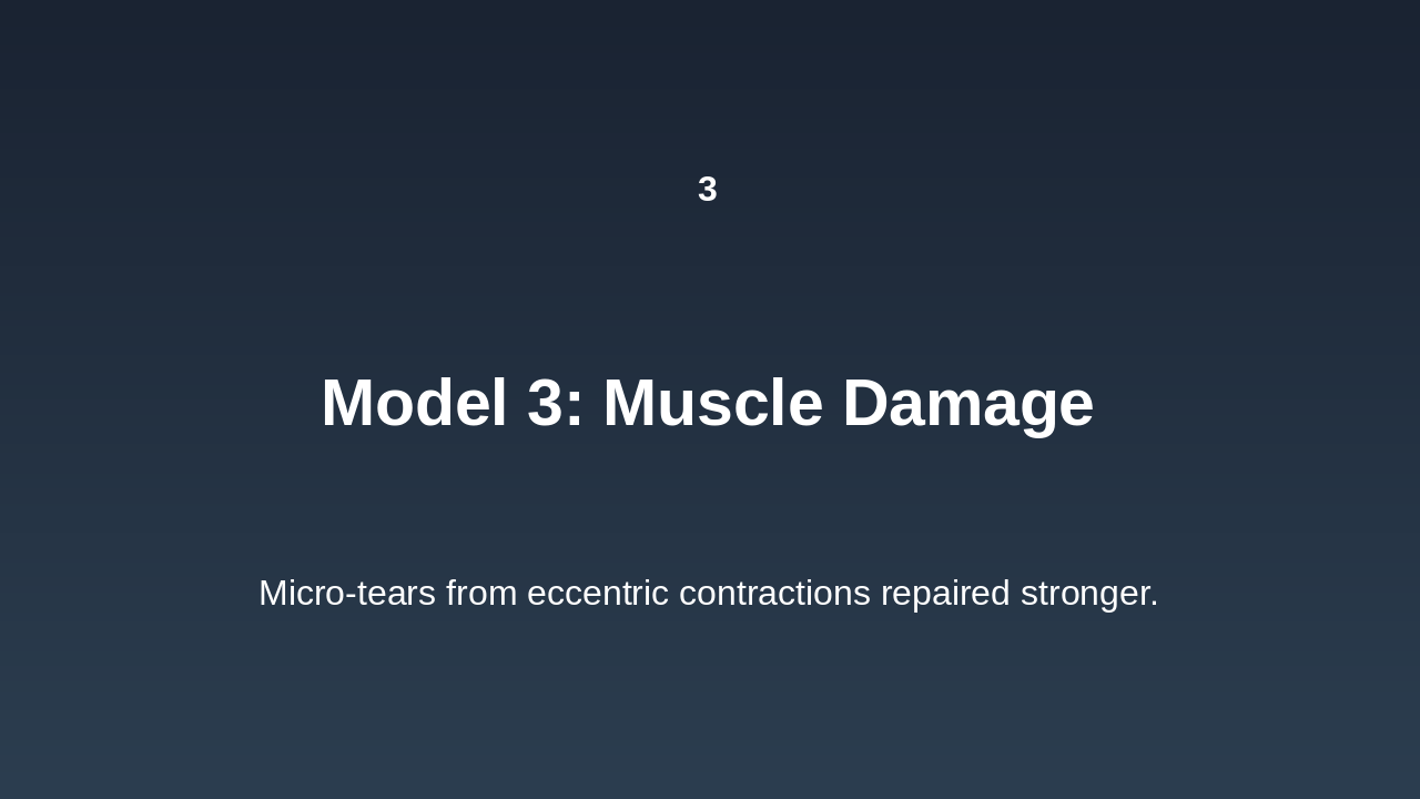 Slide 9 - Model 3: Muscle Damage