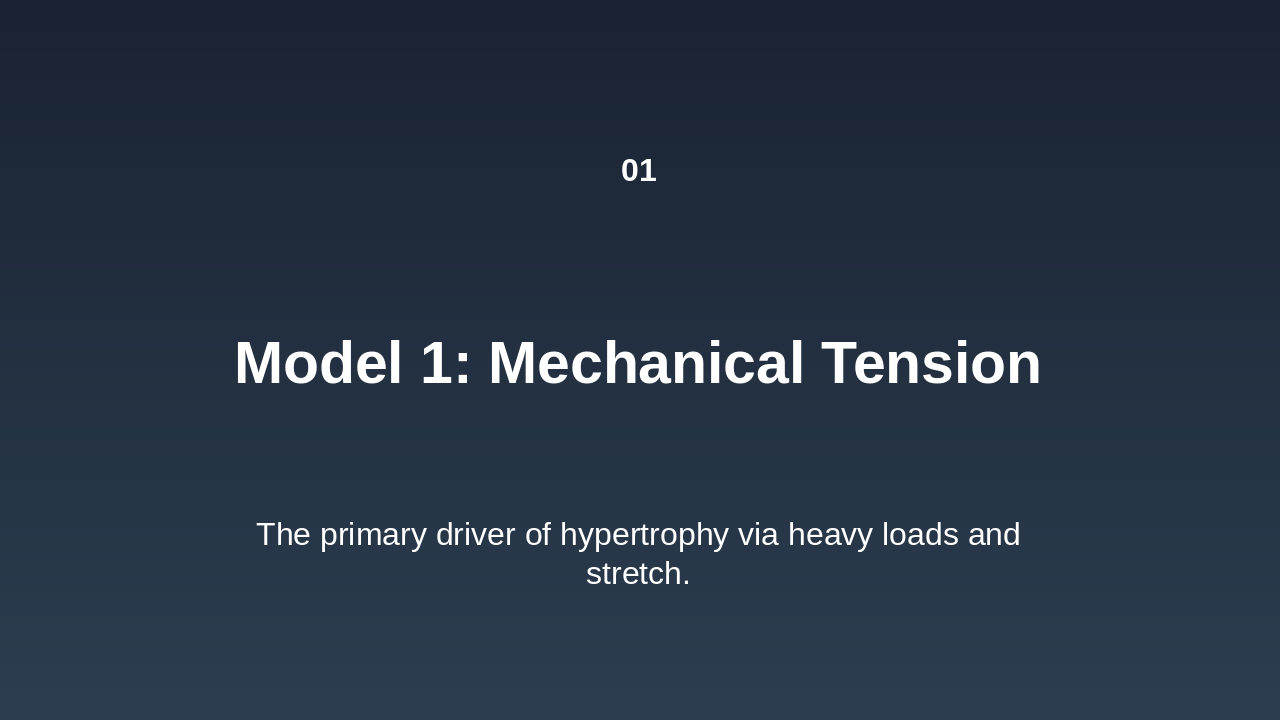 Slide 3 - Model 1: Mechanical Tension