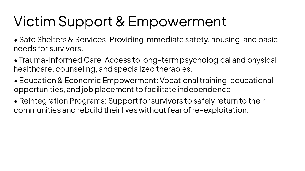Slide 18 - Victim Support & Empowerment