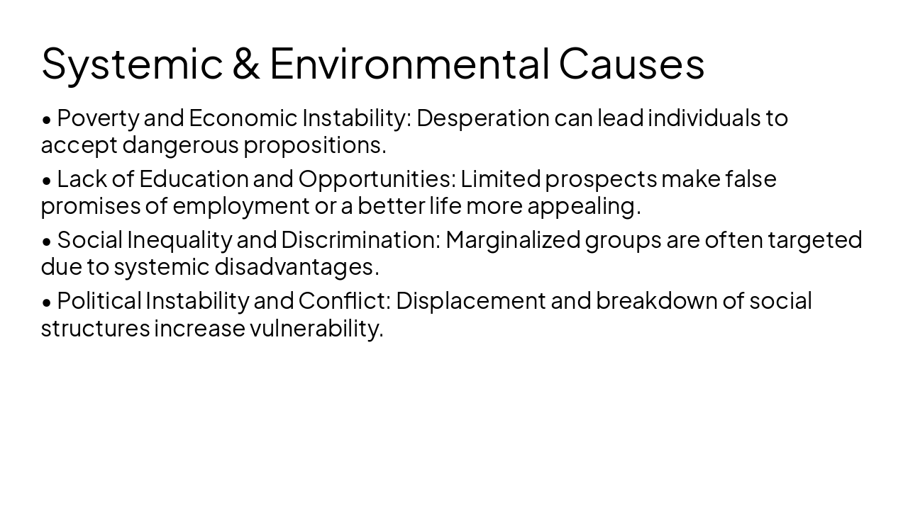 Slide 7 - Systemic & Environmental Causes