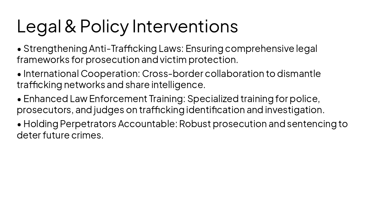 Slide 17 - Legal & Policy Interventions