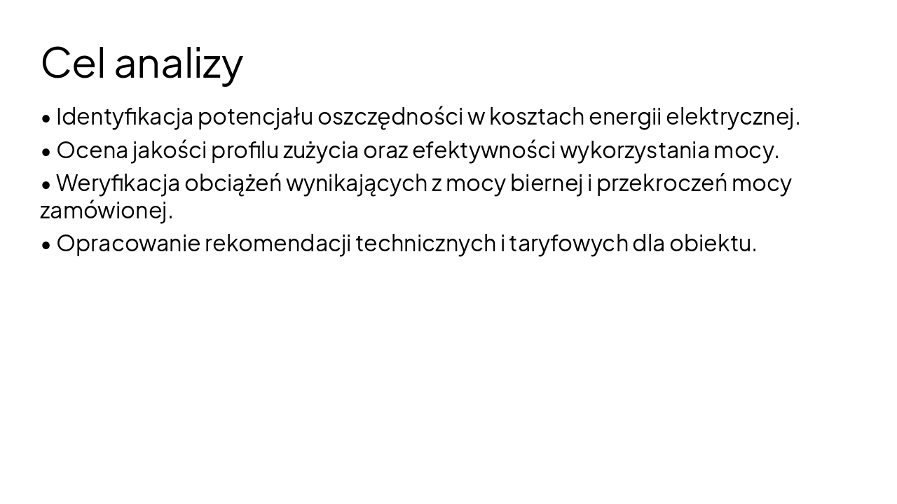Slide 2 - Cel analizy