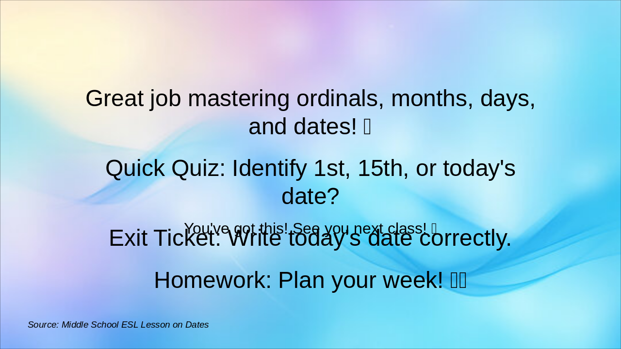 Slide 10 - Wrap-Up & Exit Ticket