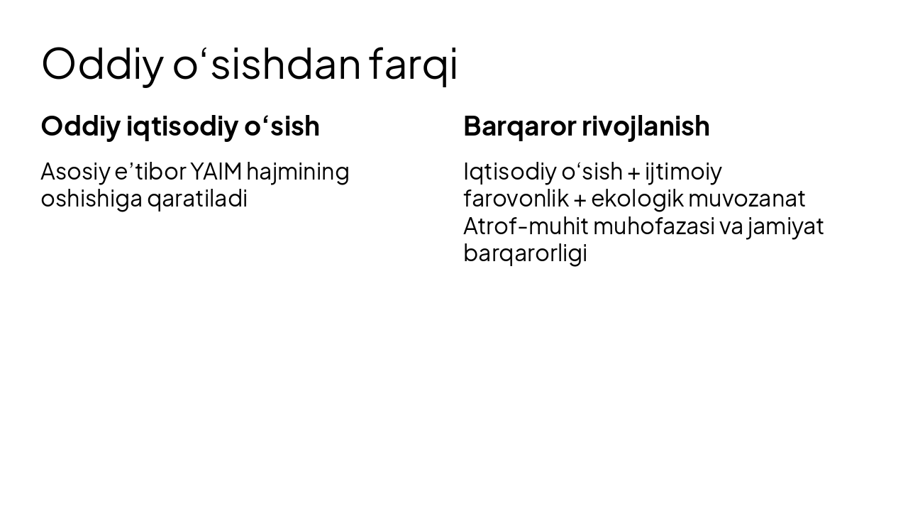 Slide 4 - Oddiy o‘sishdan farqi