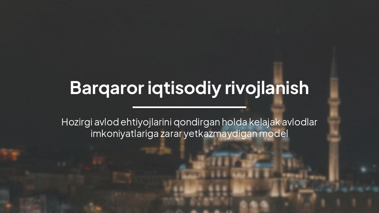 Barqaror iqtisodiy rivojlanish