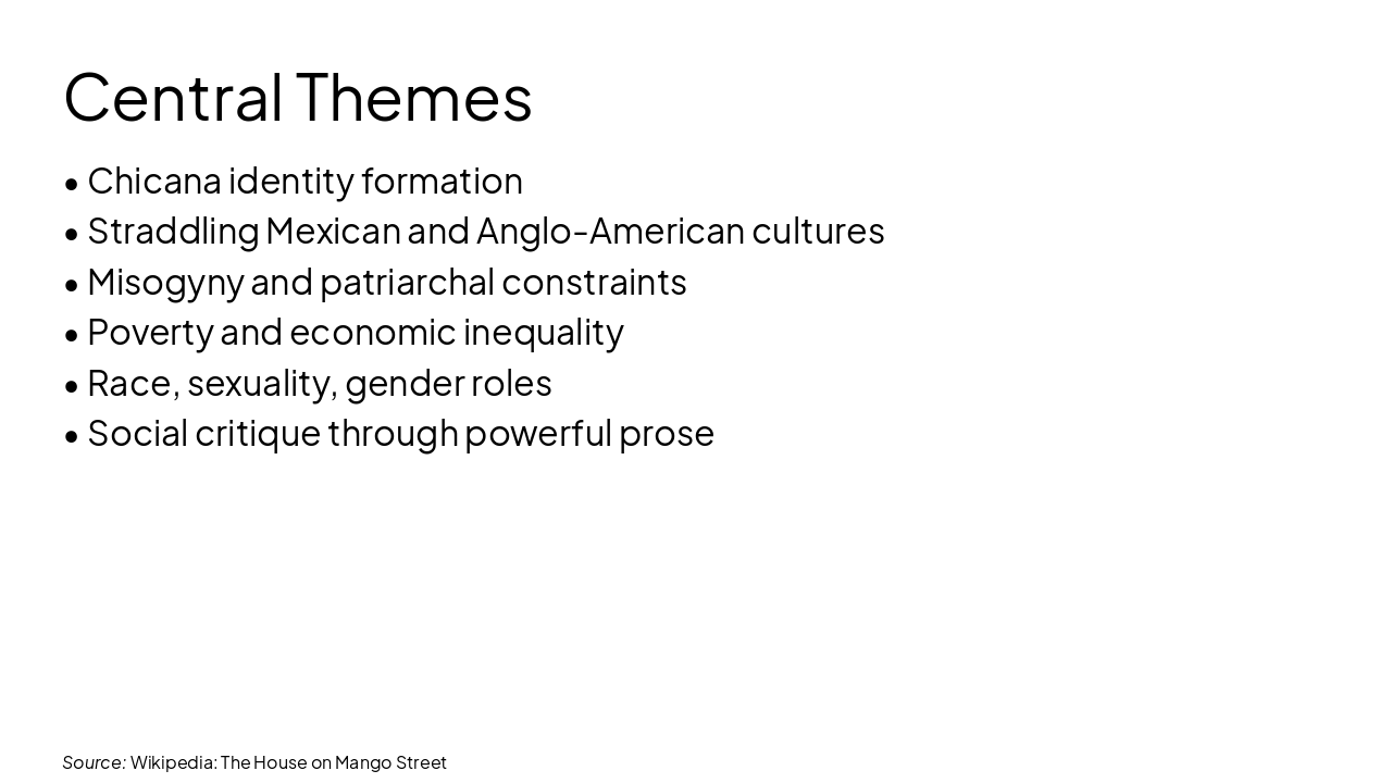 Slide 8 - Central Themes