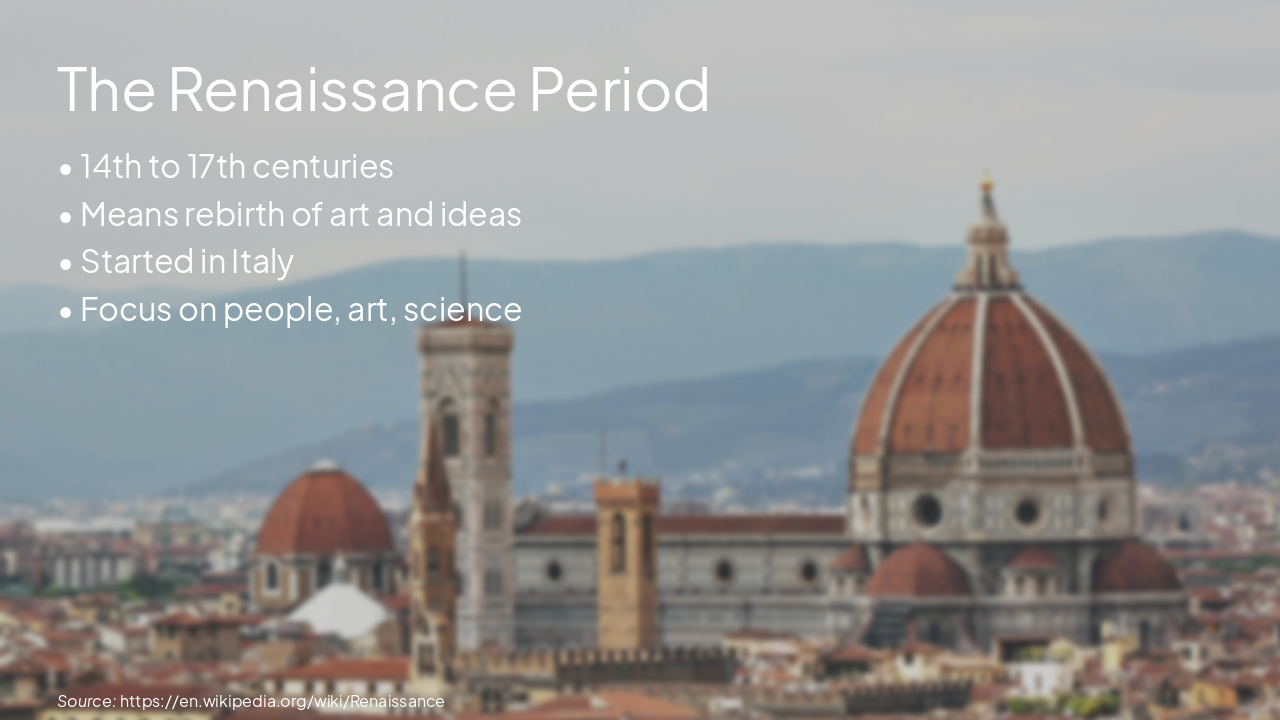 Slide 3 - The Renaissance Period