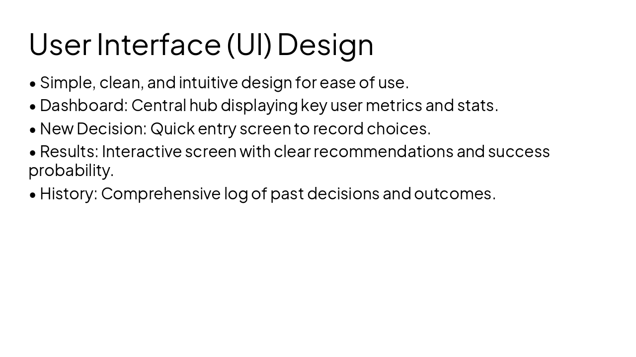 Slide 5 - User Interface (UI) Design