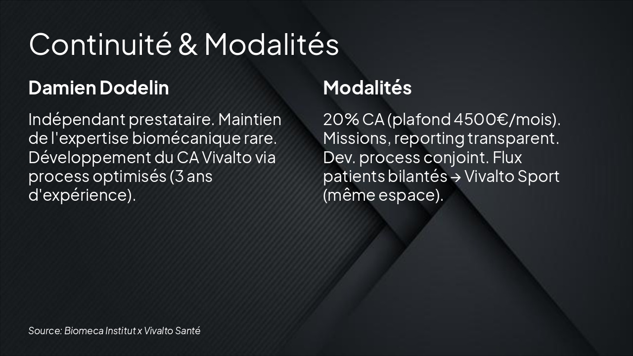 Slide 6 - Continuité & Modalités