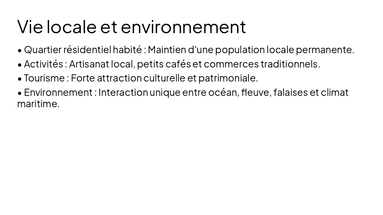 Slide 10 - Vie locale et environnement
