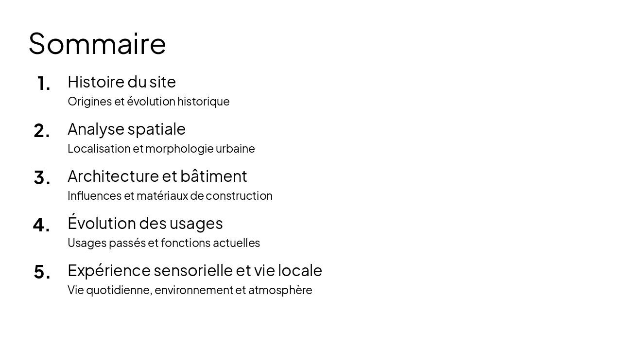 Slide 2 - Sommaire