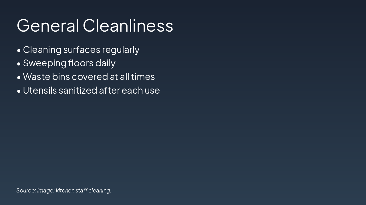 Slide 2 - General Cleanliness
