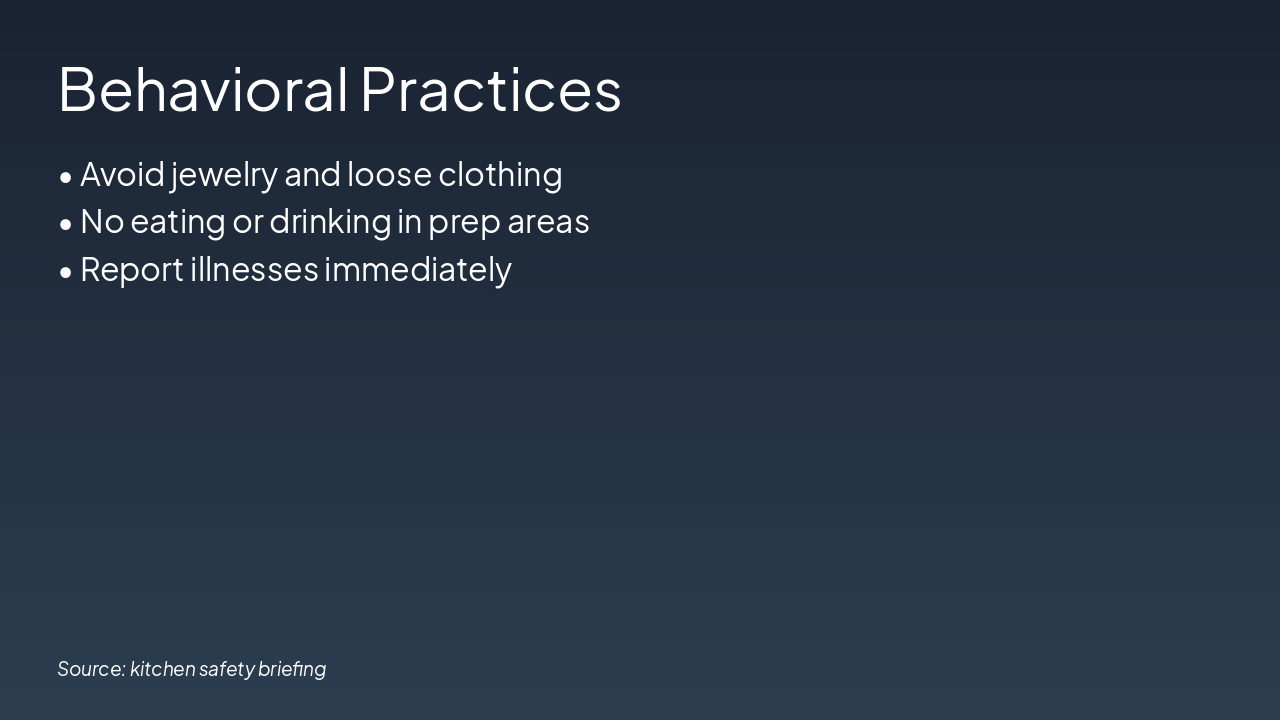 Slide 9 - Behavioral Practices