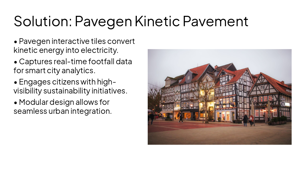 Slide 5 - Solution: Pavegen Kinetic Pavement