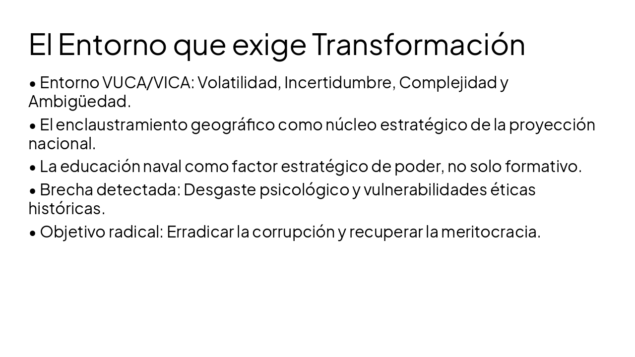 Slide 4 - El Entorno que exige Transformación