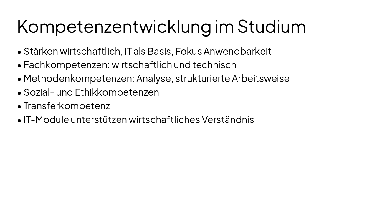 Slide 2 - Kompetenzentwicklung im Studium