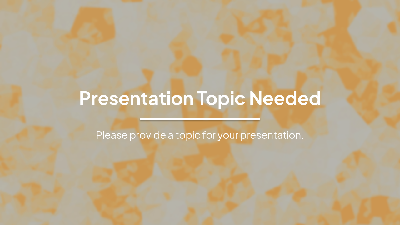 Slide 1 - Presentation Topic Needed