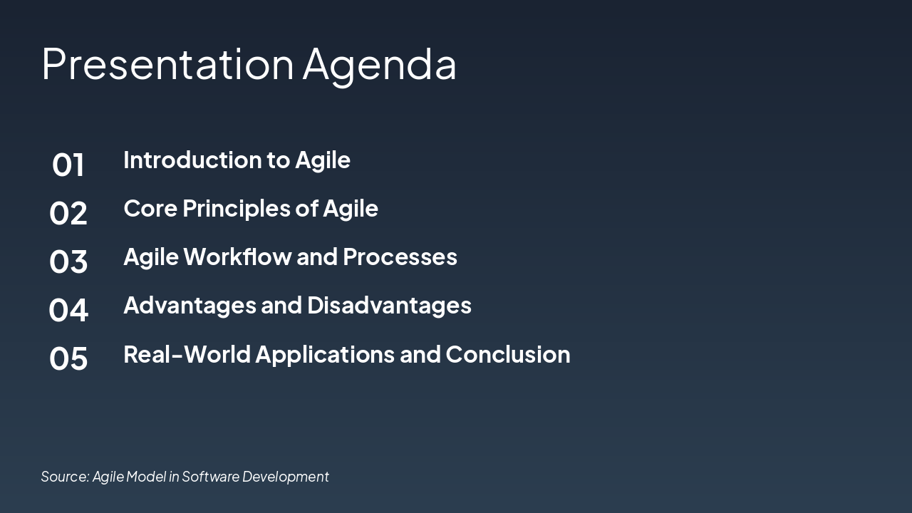 Slide 2 - Presentation Agenda